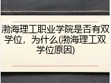 渤海理工职业学院是否有双学位，为什么(渤海理工双学位原因)