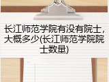 长江师范学院有没有院士，大概多少(长江师范学院院士数量)