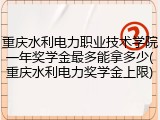 重庆水利电力职业技术学院一年奖学金最多能拿多少(重庆水利电力奖学金上限)