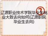 辽源职业技术学院毕业生就业大致去向如何(辽源职院毕业生去向)