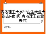 青岛理工大学毕业生就业大致去向如何(青岛理工就业去向)