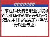 石家庄科技信息职业学院哪个专业毕业就业前景比较好(石家庄科技信息职业学院好就业专业)