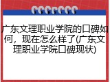 广东文理职业学院的口碑如何，现在怎么样了(广东文理职业学院口碑现状)