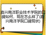嘉兴南洋职业技术学院的口碑如何，现在怎么样了(嘉兴南洋学院口碑现状)
