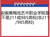 安徽黄梅戏艺术职业学院是不是211或985高校(非211/985高校)
