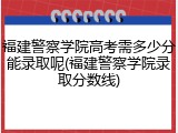 福建警察学院高考需多少分能录取呢(福建警察学院录取分数线)