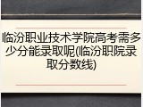 临汾职业技术学院高考需多少分能录取呢(临汾职院录取分数线)