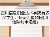 四川信息职业技术学院有多少学生，师资力量如何(川信院师生规模)