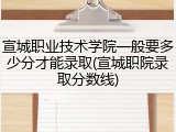 宣城职业技术学院一般要多少分才能录取(宣城职院录取分数线)