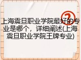 上海震旦职业学院最好的专业是哪个，详细阐述(上海震旦职业学院王牌专业)