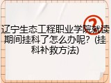 辽宁生态工程职业学院就读期间挂科了怎么办呢？(挂科补救方法)