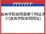 宜宾学院官网是哪个网址多少(宜宾学院官网网址)
