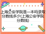 上海公安学院是一本吗录取分数线多少(上海公安学院分数线)