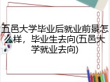 五邑大学毕业后就业前景怎么样，毕业生去向(五邑大学就业去向)
