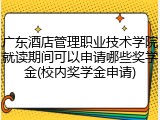 广东酒店管理职业技术学院就读期间可以申请哪些奖学金(校内奖学金申请)
