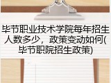 毕节职业技术学院每年招生人数多少，政策变动如何(毕节职院招生政策)