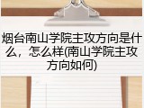 烟台南山学院主攻方向是什么，怎么样(南山学院主攻方向如何)