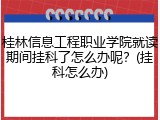 桂林信息工程职业学院就读期间挂科了怎么办呢？(挂科怎么办)