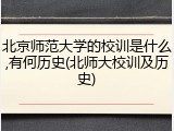 北京师范大学的校训是什么,有何历史(北师大校训及历史)