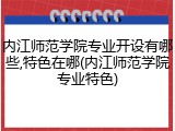 内江师范学院专业开设有哪些,特色在哪(内江师范学院专业特色)