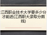 江西职业技术大学要多少分才能进(江西职大录取分数线)