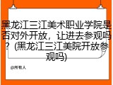 黑龙江三江美术职业学院是否对外开放，让进去参观吗？(黑龙江三江美院开放参观吗)