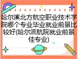 哈尔滨北方航空职业技术学院哪个专业毕业就业前景比较好(哈尔滨航院就业前景佳专业)