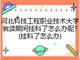 河北科技工程职业技术大学就读期间挂科了怎么办呢？(挂科了怎么办)