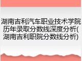 湖南吉利汽车职业技术学院历年录取分数线深度分析(湖南吉利职院分数线分析)