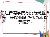 浙江传媒学院有没有就业指导，好就业吗(浙传就业指导情况)