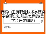 石嘴山工贸职业技术学院奖学金评定细则是怎样的(奖学金评定细则)