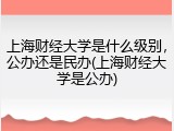 上海财经大学是什么级别，公办还是民办(上海财经大学是公办)
