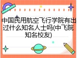 中国民用航空飞行学院有出过什么知名人士吗(中飞院知名校友)