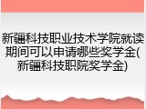 新疆科技职业技术学院就读期间可以申请哪些奖学金(新疆科技职院奖学金)
