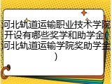 河北轨道运输职业技术学院开设有哪些奖学和助学金(河北轨道运输学院奖助学金)