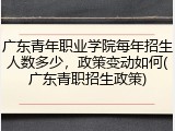 广东青年职业学院每年招生人数多少，政策变动如何(广东青职招生政策)