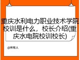 重庆水利电力职业技术学院校训是什么，校长介绍(重庆水电院校训校长)