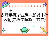赤峰学院毕业后一般能干什么呢(赤峰学院就业方向)