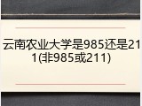 云南农业大学是985还是211(非985或211)