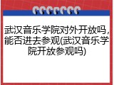 武汉音乐学院对外开放吗，能否进去参观(武汉音乐学院开放参观吗)
