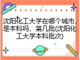 沈阳化工大学在哪个城市，是本科吗，第几批(沈阳化工大学本科批次)