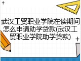 武汉工贸职业学院在读期间怎么申请助学贷款(武汉工贸职业学院助学贷款)