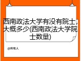 西南政法大学有没有院士，大概多少(西南政法大学院士数量)