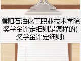 濮阳石油化工职业技术学院奖学金评定细则是怎样的(奖学金评定细则)