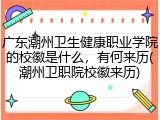 广东潮州卫生健康职业学院的校徽是什么，有何来历(潮州卫职院校徽来历)