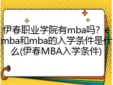 伊春职业学院有mba吗？emba和mba的入学条件是什么(伊春MBA入学条件)
