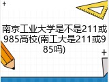 南京工业大学是不是211或985高校(南工大是211或985吗)