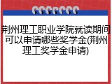 荆州理工职业学院就读期间可以申请哪些奖学金(荆州理工奖学金申请)