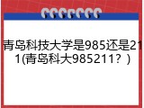 青岛科技大学是985还是211(青岛科大985211？)