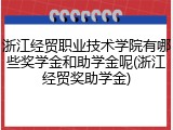 浙江经贸职业技术学院有哪些奖学金和助学金呢(浙江经贸奖助学金)